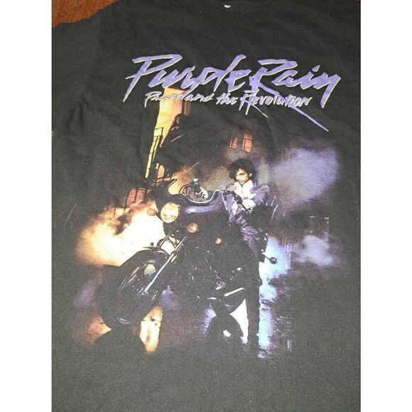 Large Purple Rain Prince The Revolution Short Sleeve Crew Neck Pullover Tshirt - Picture 2 of 3
